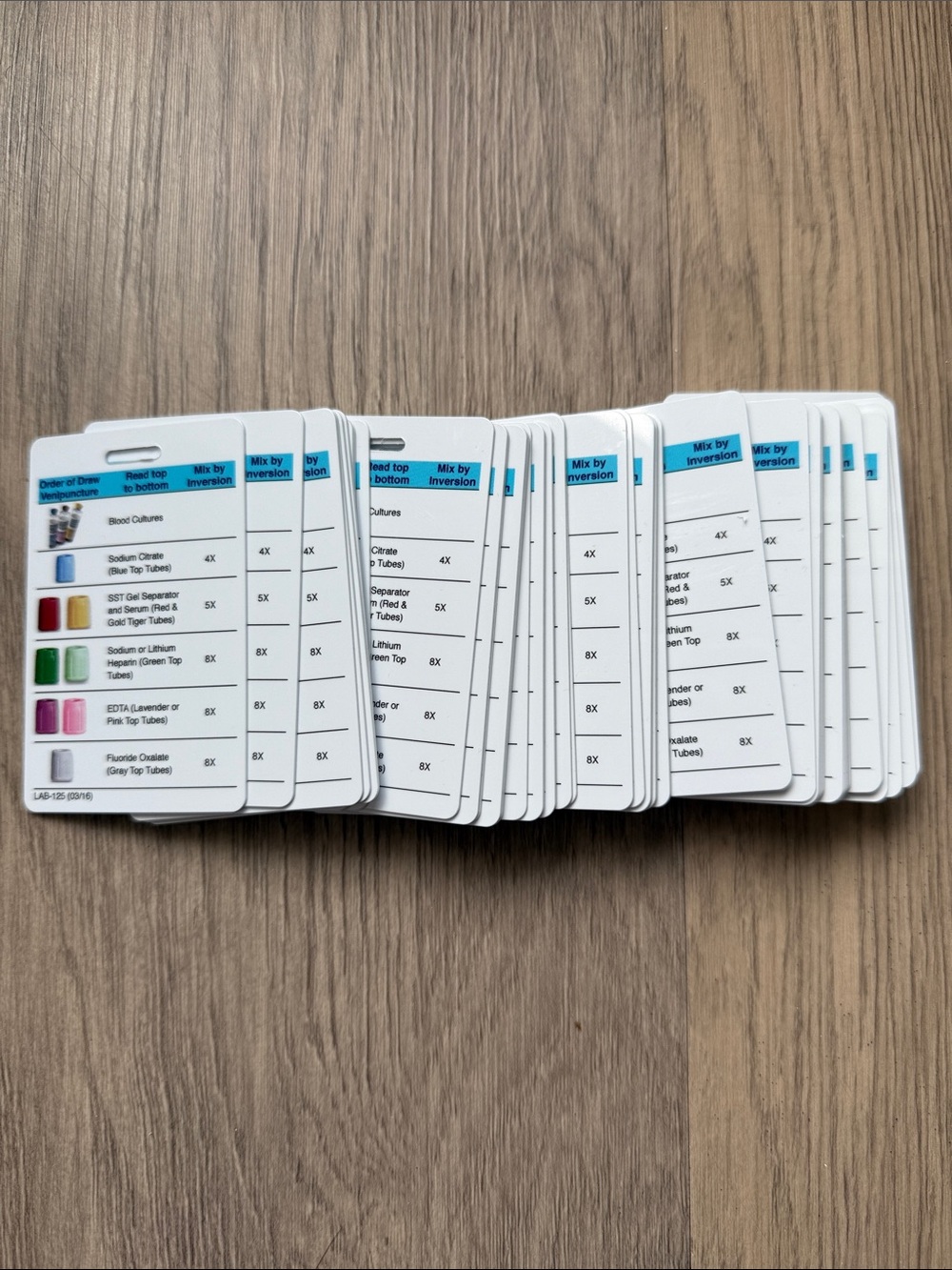 Phlebotomy Cards - 50pcs